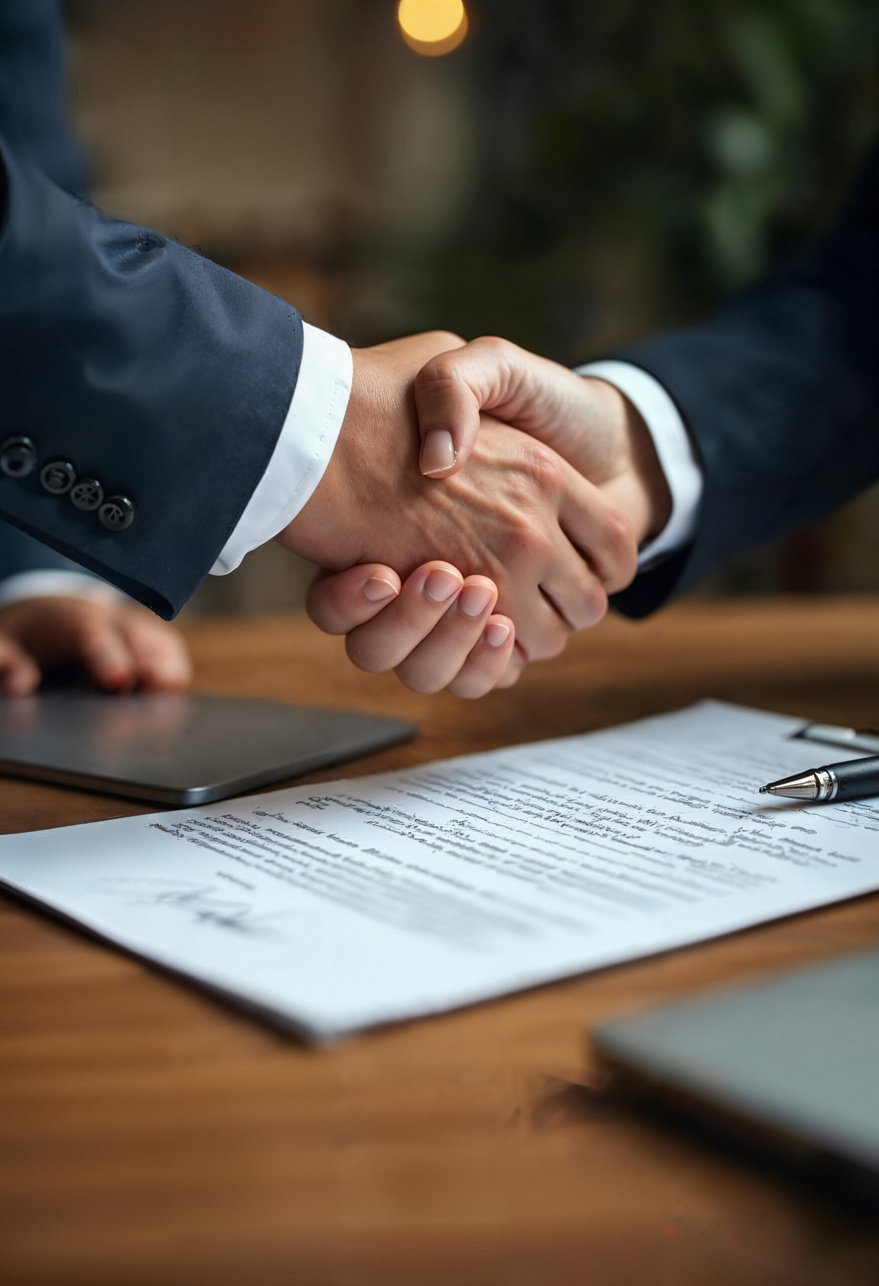 Professional deal in the express contracts signing